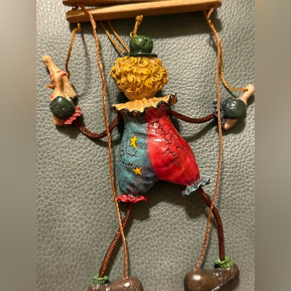Marionette Jester Clown Christmas Ornament Puppet Figure Holiday Vintage Decor - Picture 4 of 14
